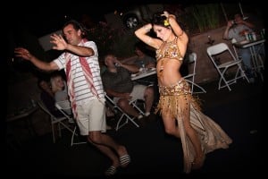 Carrara hamming it up with the Birthday Boy at a Jordanian party in East Haven