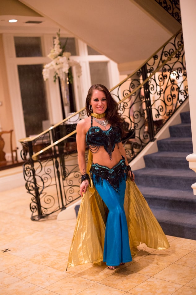 Belly Dancer Carrara Nour at an Egyptian Sweet 16 at Crystal Ballroom Sunset Harbor Daytona. Photo by Jerry & Denise
