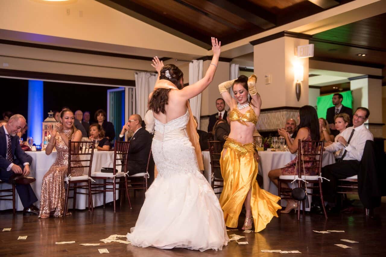 Orlando belly dancer Carrara Nour performs a Disney-themed Lebanese wedding at Reunion Resort Orlando, FL. Photo by Cricket's Photo and Video